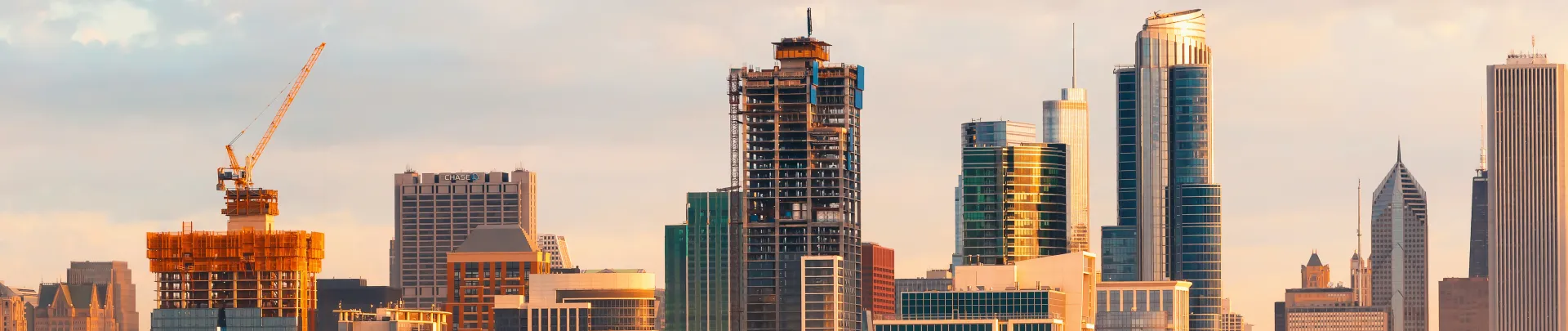 Gebouwen op de horizon